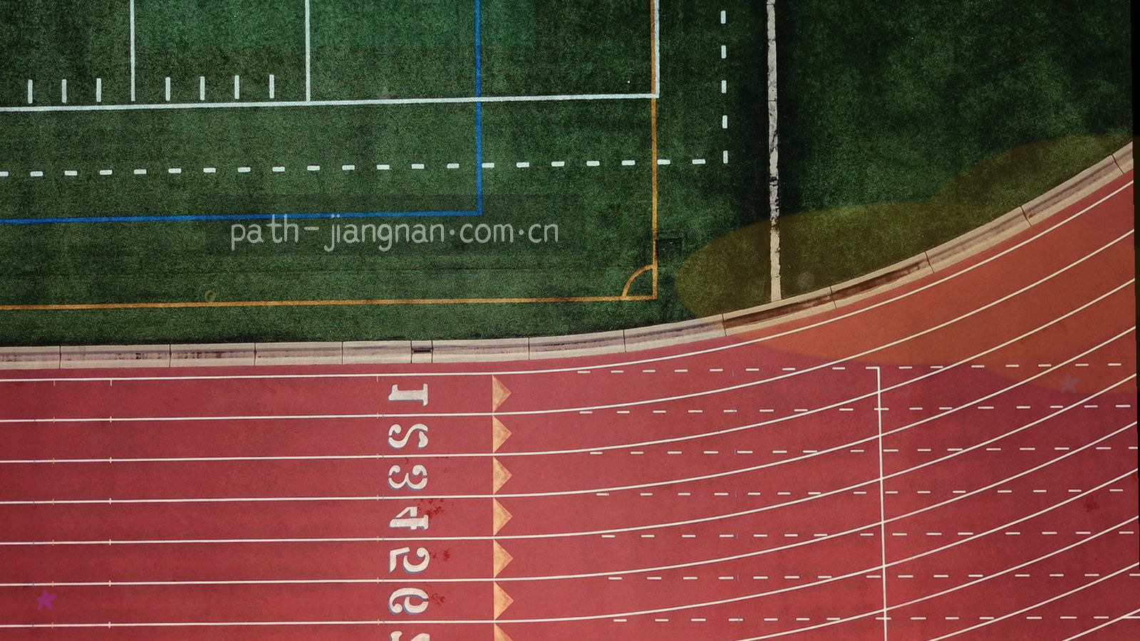 江南石桥与河道之间的四步路径线稿，四个朱砂色节点依次标注分类、费用、阵容与复盘